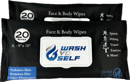 Bulk 2-Pack – 40 Face & Body Wipes
