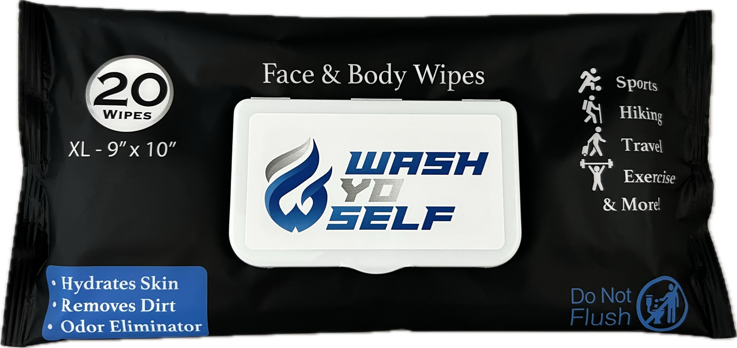Bulk Pack – 20 Face & Body Wipes